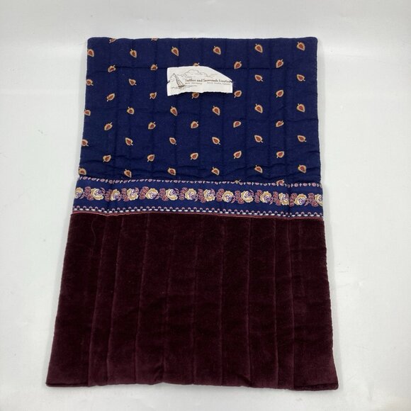 Vintage Suttles & Seawinds  Velvet Clutch Womens Handmade Quilt Envelope Handbag - Picture 4 of 10